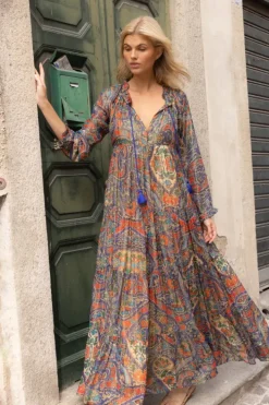 Best Balloon Sleeve Maxi- Persia Cobalt Maxis|Dresses
