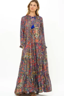 Best Balloon Sleeve Maxi- Persia Cobalt Maxis|Dresses