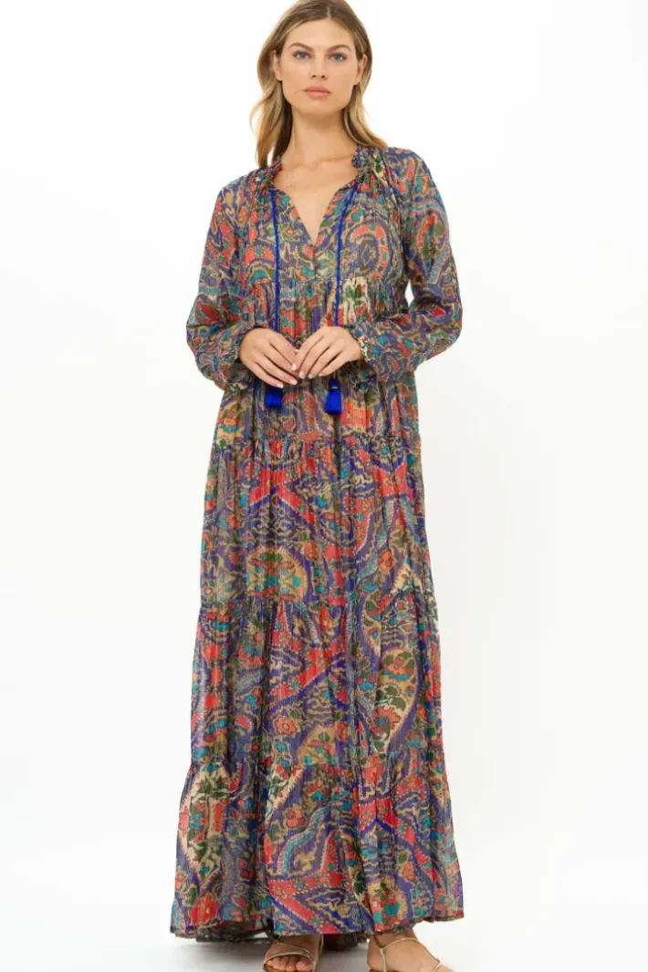 Best Balloon Sleeve Maxi- Persia Cobalt Maxis|Dresses