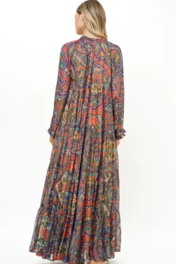Best Balloon Sleeve Maxi- Persia Cobalt Maxis|Dresses