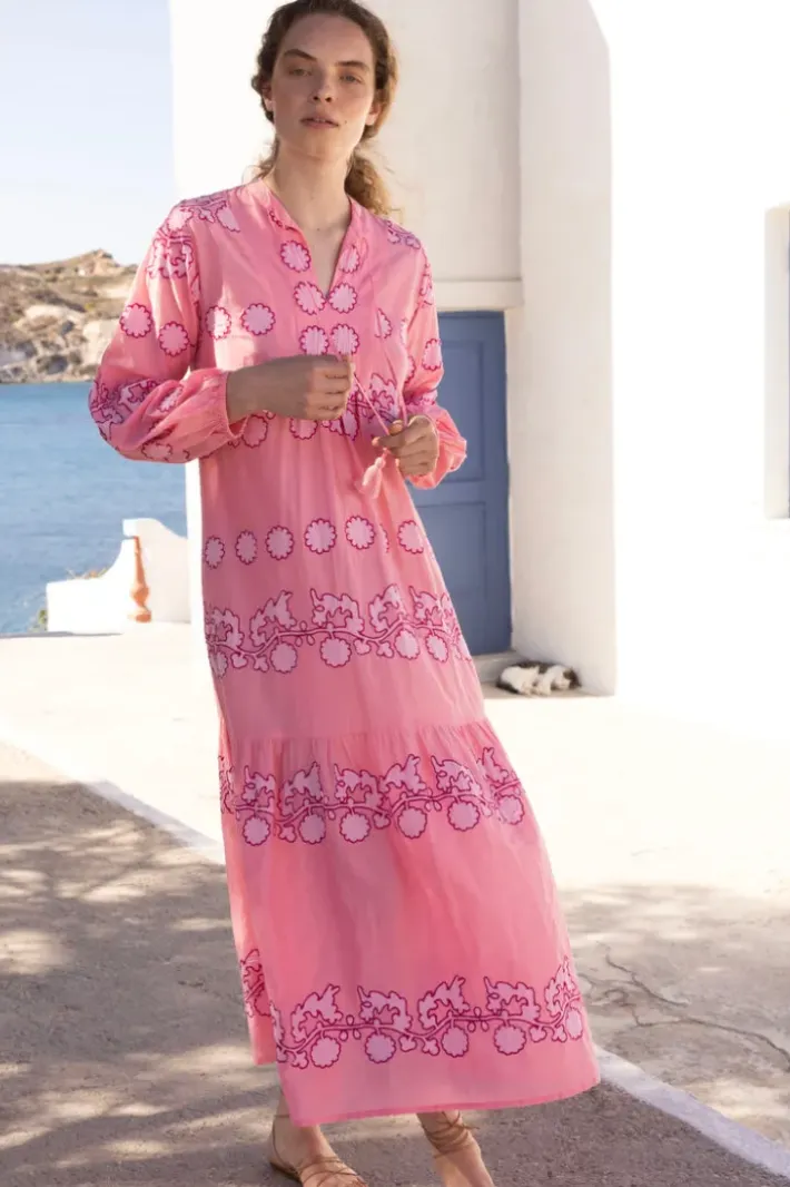 Balloon Sleeve Maxi- Tangier Pink Maxis|Dresses