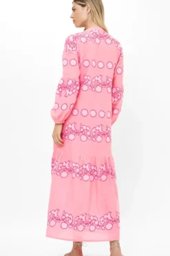 Balloon Sleeve Maxi- Tangier Pink Maxis|Dresses