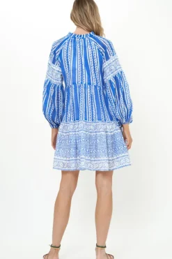 Online Balloon Sleeve Short- Ziggy Blue Dresses|Short & Mini Dresses