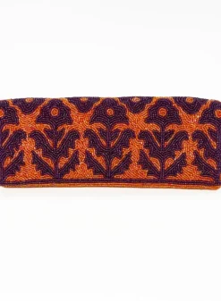 Hot Beaded Clutch- Marigold Orange Accessories|Bags