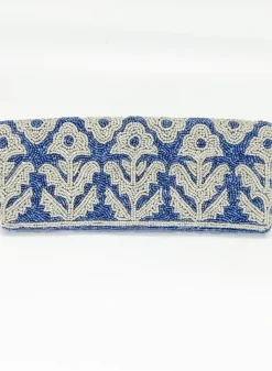 Beaded Clutch- Marigold Periwinkle Accessories|Bags