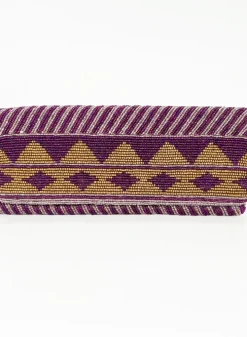 Outlet Beaded Clutch- Mezcal Purple Gold Accessories|Bags