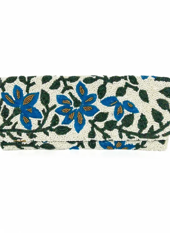 Best Beaded Clutch- Mondavi Blue Green Accessories|Bags