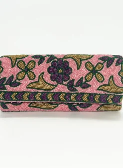 Beaded Clutch- Regent Pink Gold Accessories|Bags