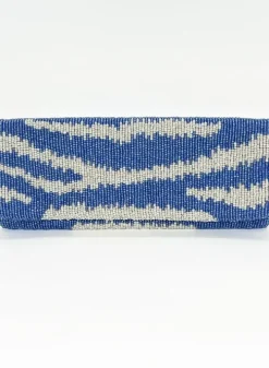 Beaded Clutch- Singita Blue White Accessories|Bags
