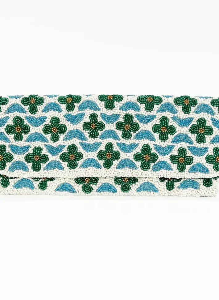 New Beaded Clutch- Veranda Blue Green Accessories|Bags