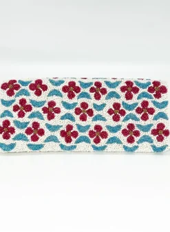 New Beaded Clutch- Veranda Pink Peri Accessories|Bags
