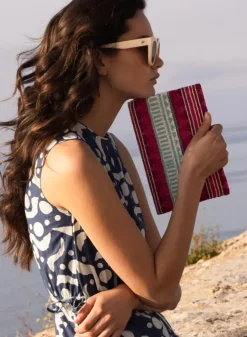 Hot Beaded Envelope- Mezcal Red Accessories|Bags