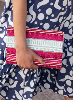 Hot Beaded Envelope- Mezcal Red Accessories|Bags
