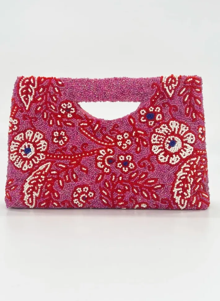 Hot Beaded Handbag- Carolina Pink Accessories|Bags