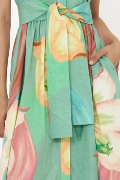 Best Belted Shirt Dress- Hibiscus Sage Maxis|Dresses