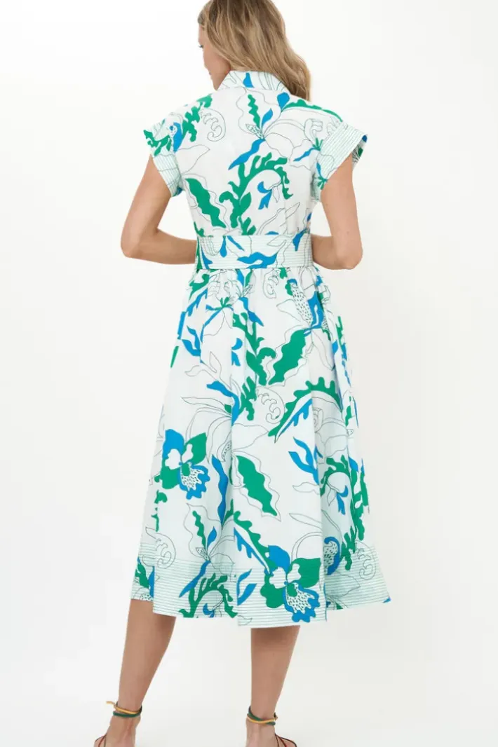 Discount Belted Shirt Dress- Orchid Green Maxis|Dresses