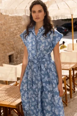 Clearance Belted Shirt Dress- Pretoria Navy Maxis|Dresses