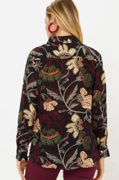 Hot Button Down Blouse- Turin Wine Matching Sets|Tops