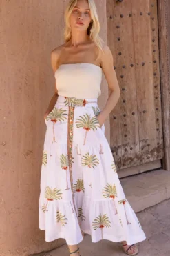 Hot Button Front Skirt- Canary Green Skirts|Dresses