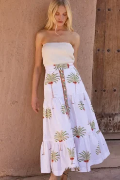 Hot Button Front Skirt- Canary Green Skirts|Dresses