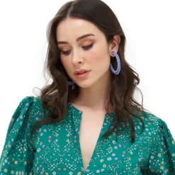 Sale Cabana Hoops- Lavender Accessories|Earrings