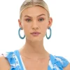 Online Cabana Hoops- Turquoise Accessories|Earrings