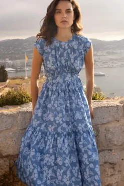 Outlet Cap Sleeve Midi- Pretoria Navy Midis|Dresses