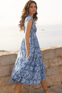 Outlet Cap Sleeve Midi- Pretoria Navy Midis|Dresses