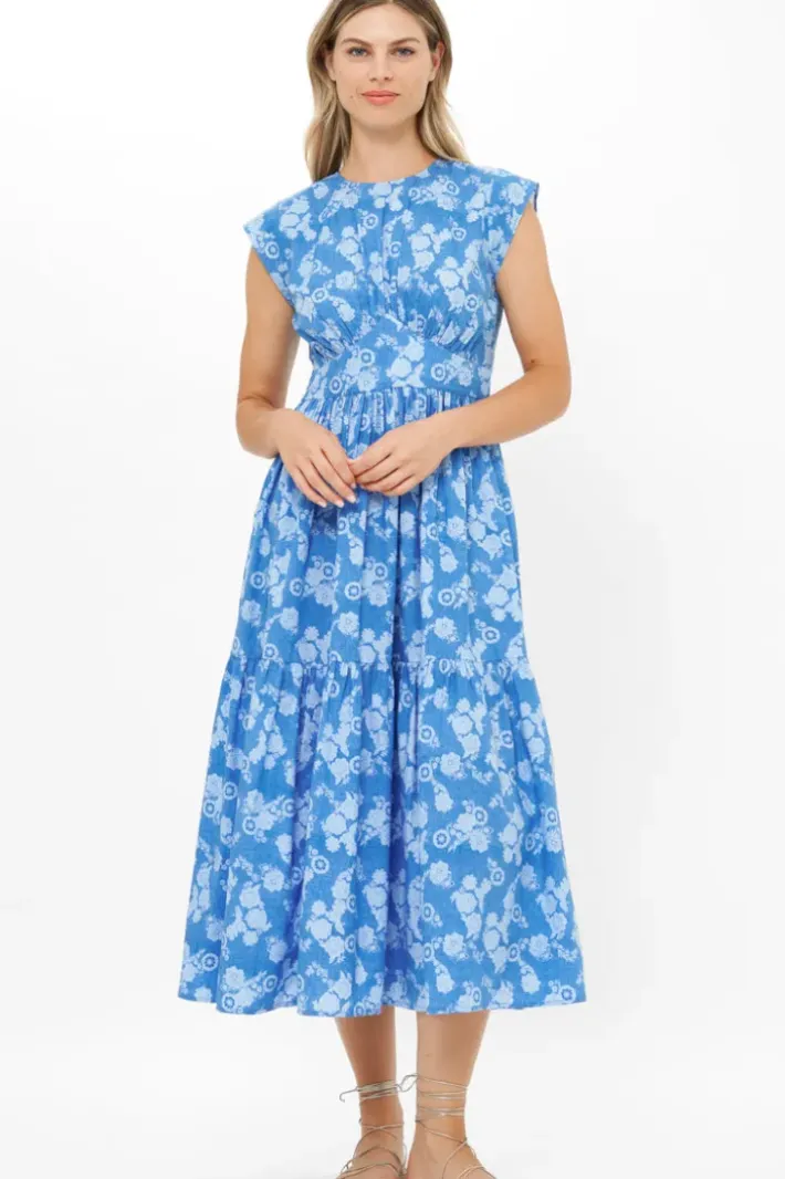 Outlet Cap Sleeve Midi- Pretoria Navy Midis|Dresses