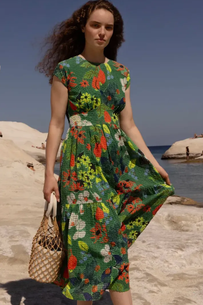 Online Cap Sleeve Midi- Sutton Green Midis|Dresses