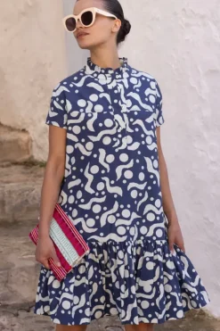 Outlet Cap Sleeve Mini- Acadia Navy Short & Mini Dresses|Dresses