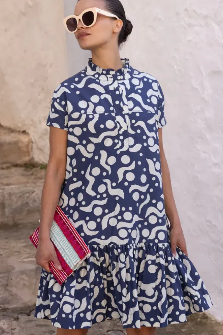 Outlet Cap Sleeve Mini- Acadia Navy Short & Mini Dresses|Dresses