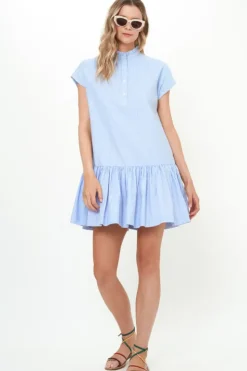 New Cap Sleeve Mini- Chatham Blue Short & Mini Dresses|Dresses