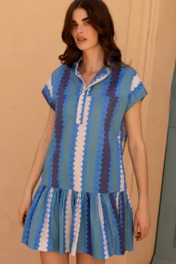 Hot Cap Sleeve Mini- Meko Blue Short & Mini Dresses|Dresses