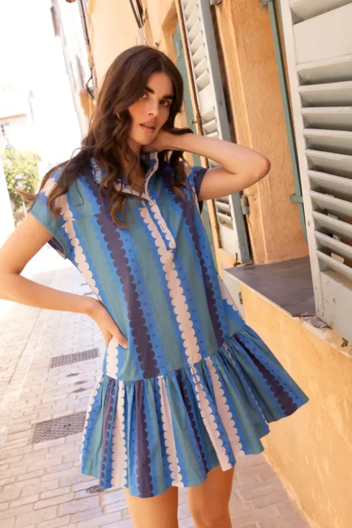 Hot Cap Sleeve Mini- Meko Blue Short & Mini Dresses|Dresses