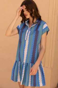 Hot Cap Sleeve Mini- Meko Blue Short & Mini Dresses|Dresses