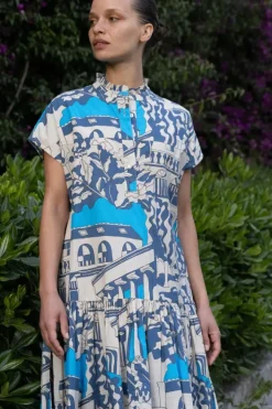 Sale Cap Sleeve Mini- Roma Blue Short & Mini Dresses|Dresses