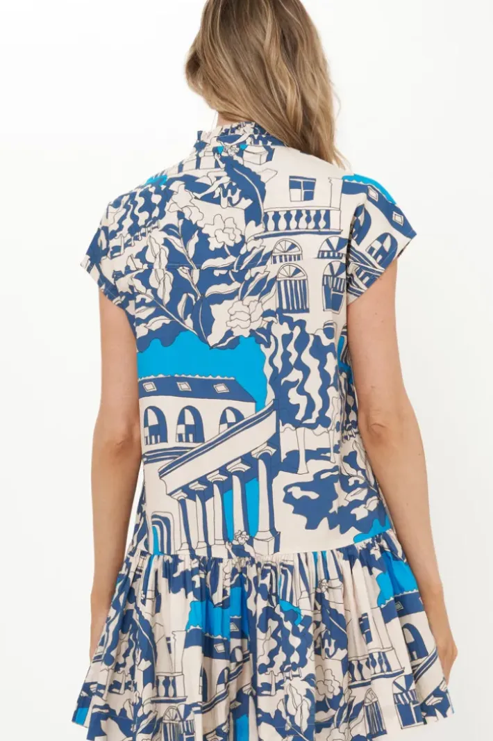 Sale Cap Sleeve Mini- Roma Blue Short & Mini Dresses|Dresses
