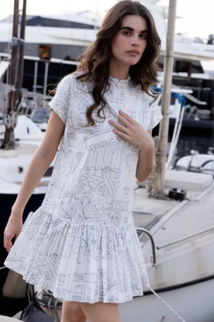 Cap Sleeve Mini- Roma White Short & Mini Dresses|Dresses