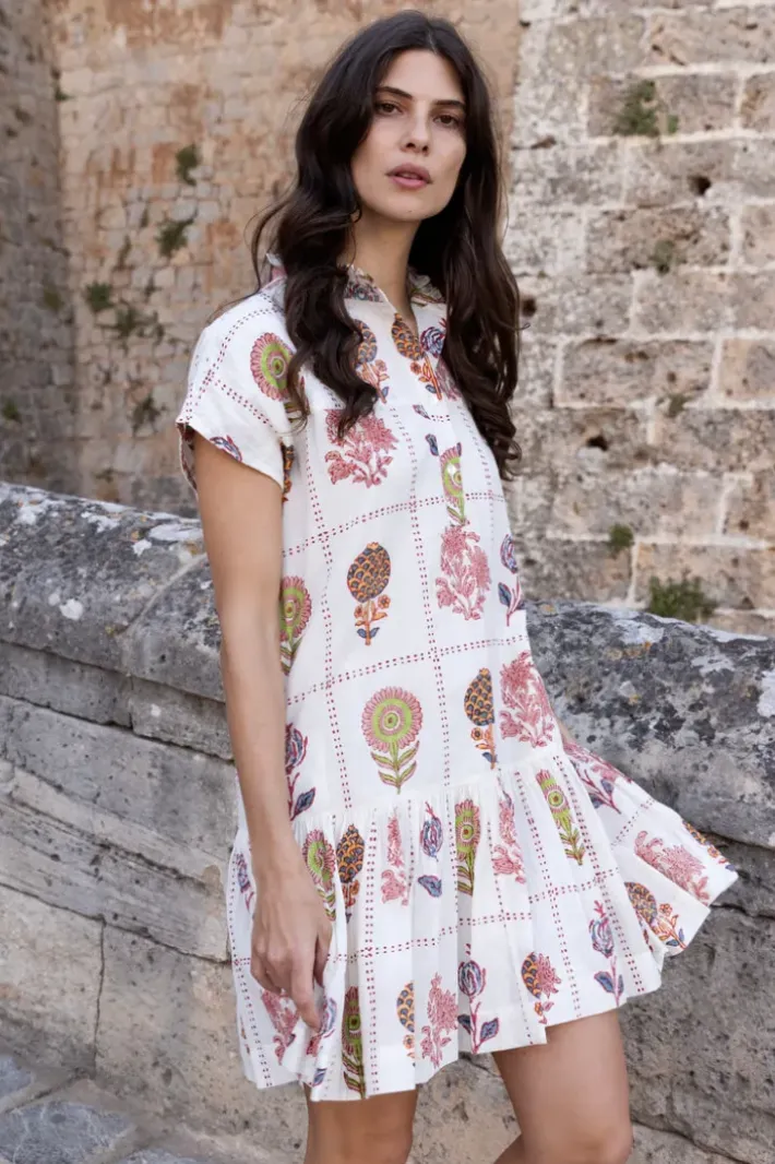 Cap Sleeve Mini- Taormina Cream Short & Mini Dresses|Dresses