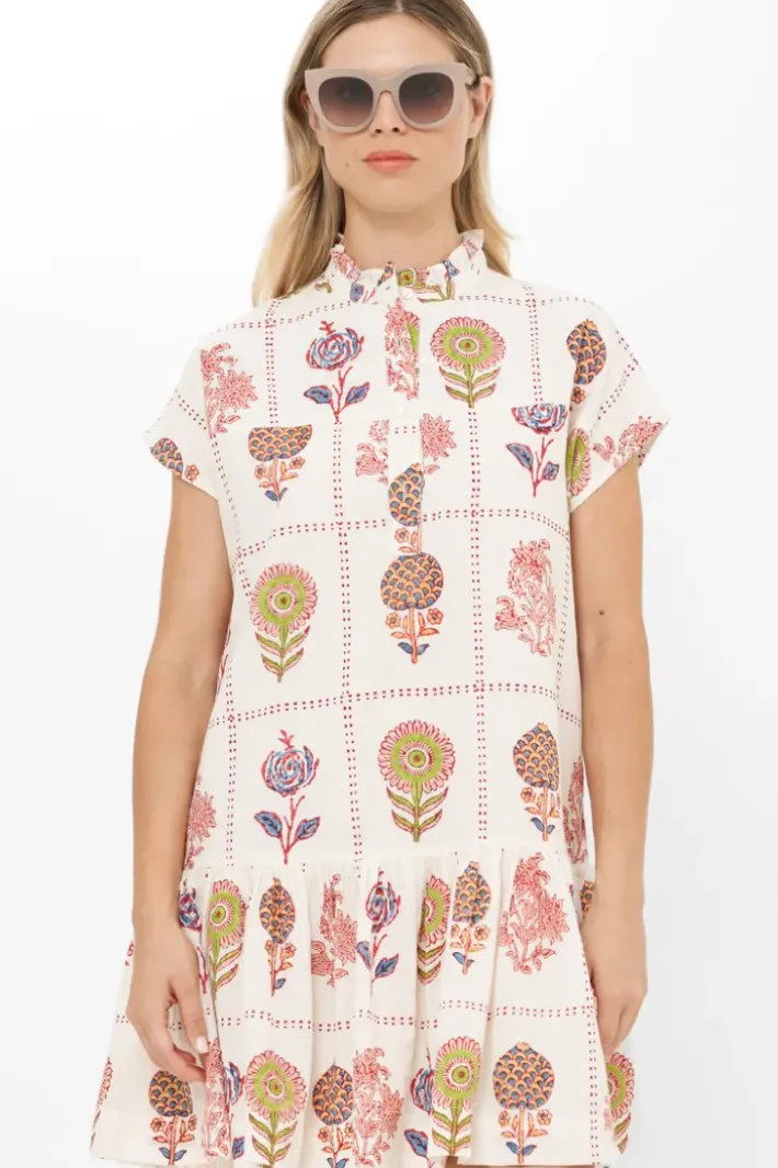 Cap Sleeve Mini- Taormina Cream Short & Mini Dresses|Dresses