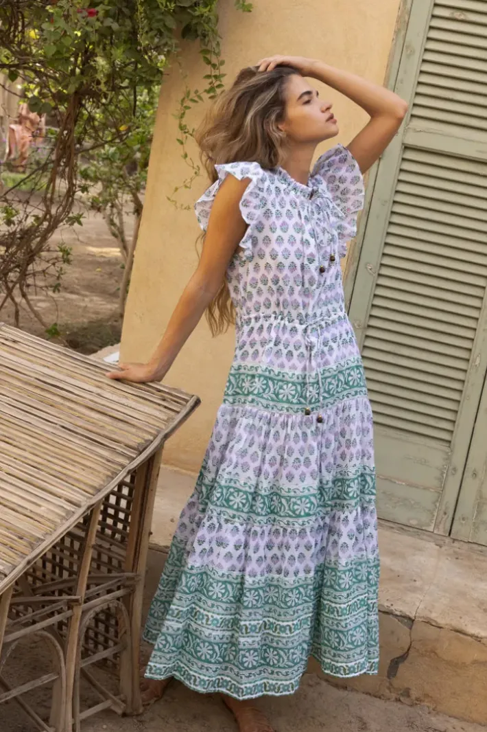 Online Cinched Flirty Midi- Bloom Lilac Midis|Dresses