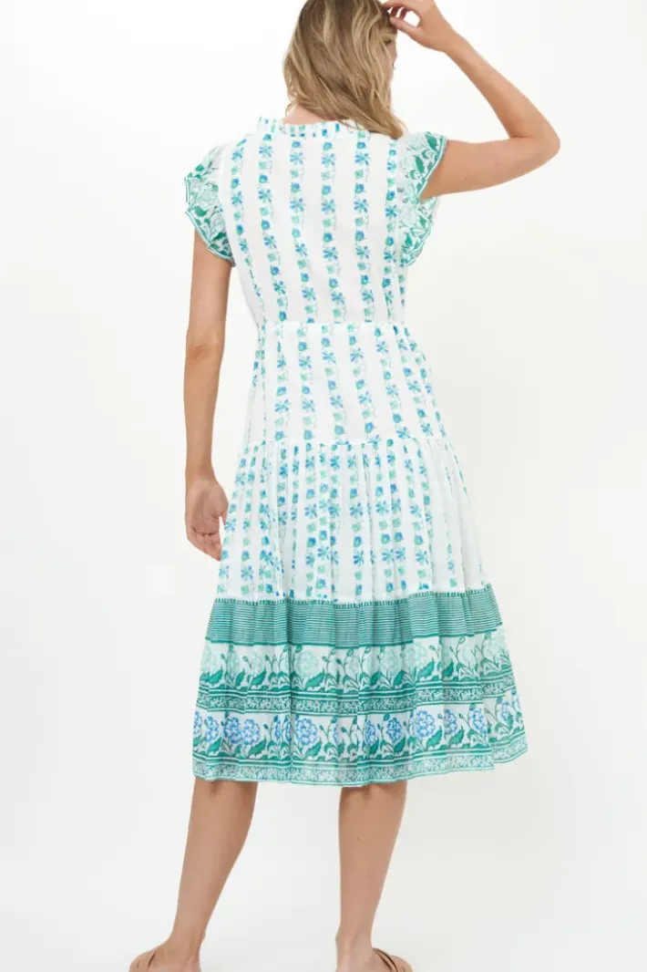 Best Cinched Flirty Midi- Boreggo Green Midis|Dresses