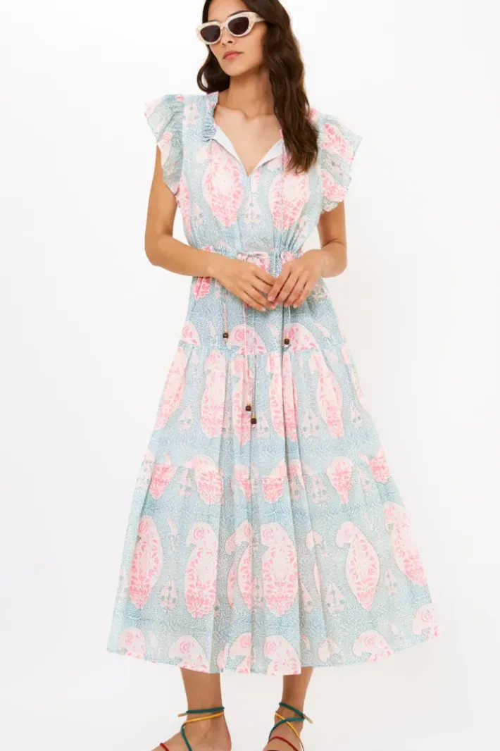 Sale Cinched Flirty Midi- Samode Green Midis|Dresses