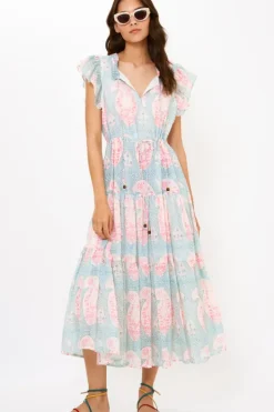 Sale Cinched Flirty Midi- Samode Green Midis|Dresses