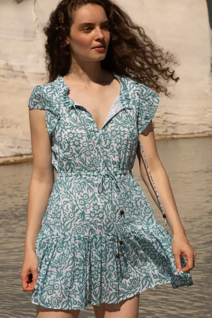 Online Cinched Flirty Short- Cypress Jade Short & Mini Dresses|Dresses