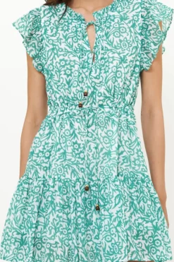 Online Cinched Flirty Short- Cypress Jade Short & Mini Dresses|Dresses
