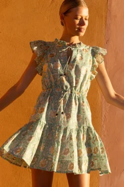 Clearance Cinched Flirty Short- Mughal Green Short & Mini Dresses|Dresses