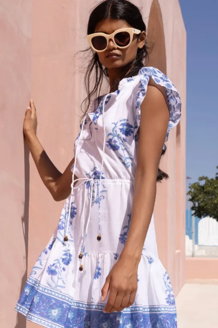 Sale Cinched Flirty Short- Salvia Blue Short & Mini Dresses|Dresses