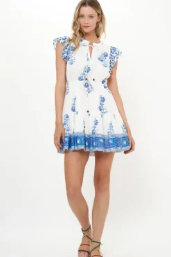 Sale Cinched Flirty Short- Salvia Blue Short & Mini Dresses|Dresses